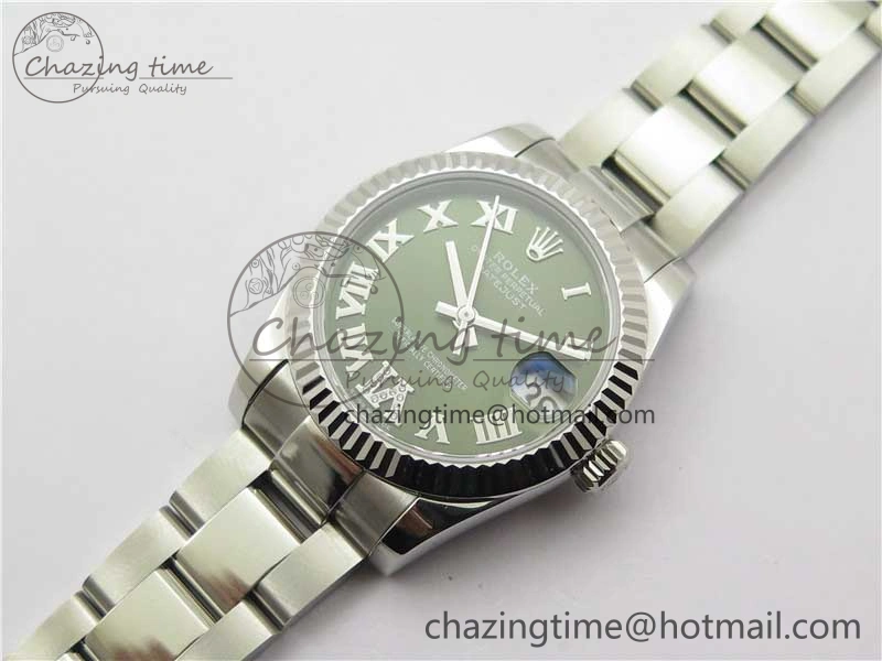 QuickDry Datejust 31mm 278271 SS BP Maker Best Edition Green Roman Dial on Oyster Bracelet 2749