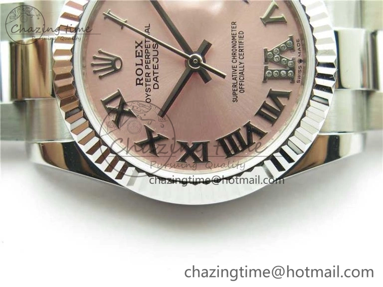 Sophisticated Datejust 31mm 278271 SS BP Maker Best Edition Pink Roman Dial on Oyster Bracelet 10416