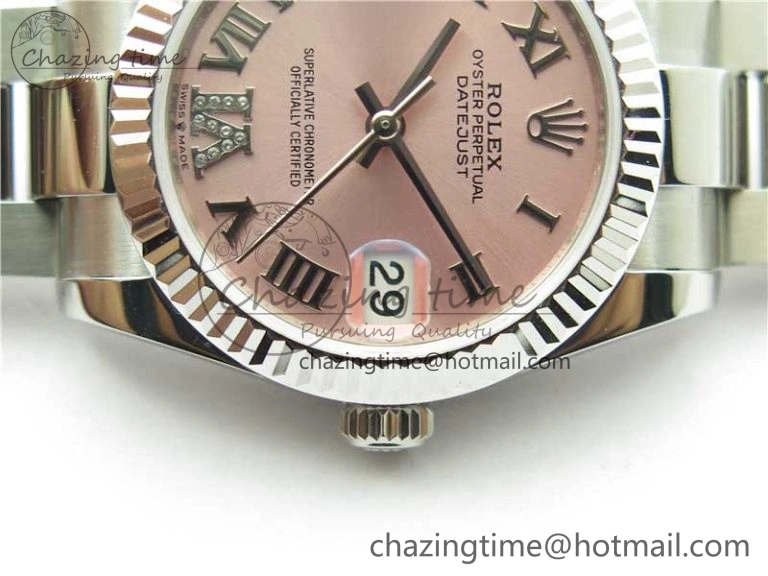 Sophisticated Datejust 31mm 278271 SS BP Maker Best Edition Pink Roman Dial on Oyster Bracelet 10416