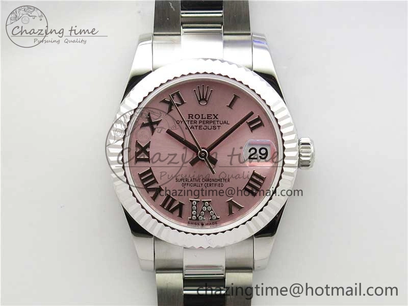 Sophisticated Datejust 31mm 278271 SS BP Maker Best Edition Pink Roman Dial on Oyster Bracelet 10416