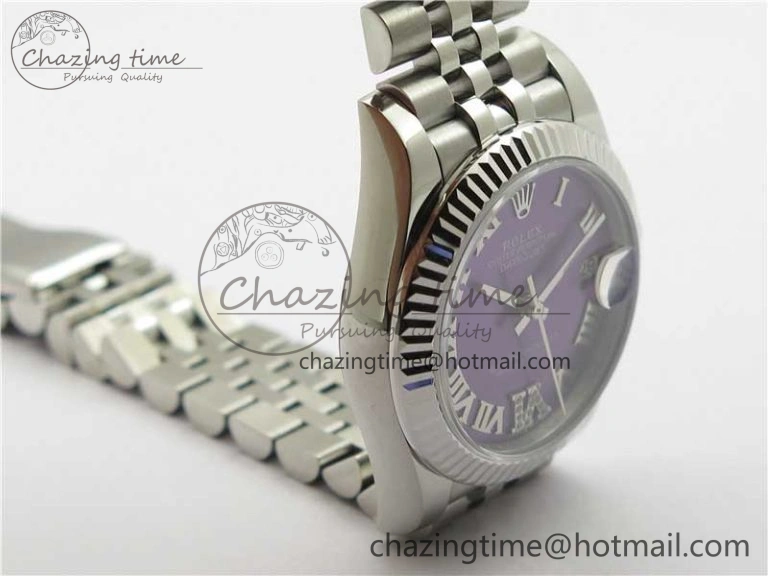 Datejust 31mm 278271 SS BP Maker Best Edition Purple Roman Dial on Jubilee Bracelet RelaxedFit 10395