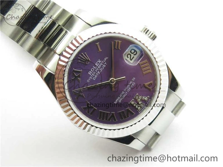 AllSeason Datejust 31mm 278271 SS BP Maker Best Edition Purple Roman Dial on Oyster Bracelet 10419