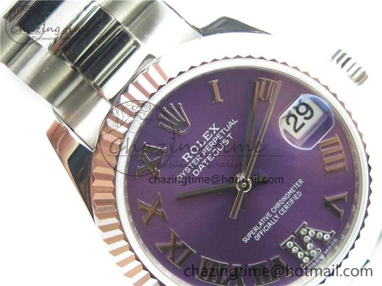 AllSeason Datejust 31mm 278271 SS BP Maker Best Edition Purple Roman Dial on Oyster Bracelet 10419