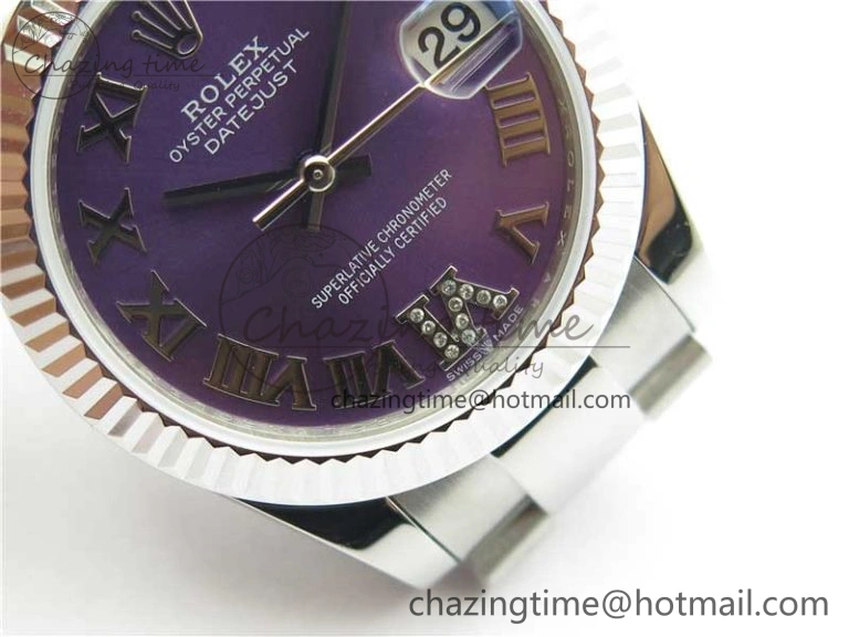 AllSeason Datejust 31mm 278271 SS BP Maker Best Edition Purple Roman Dial on Oyster Bracelet 10419