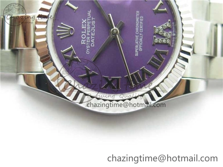 AllSeason Datejust 31mm 278271 SS BP Maker Best Edition Purple Roman Dial on Oyster Bracelet 10419