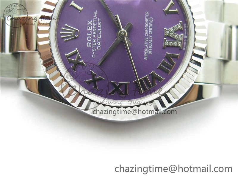 AllSeason Datejust 31mm 278271 SS BP Maker Best Edition Purple Roman Dial on Oyster Bracelet 10419