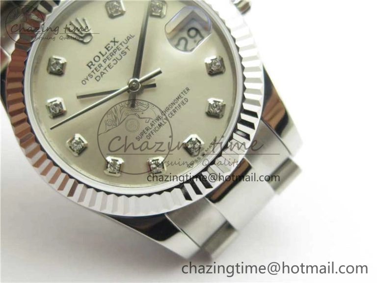 Datejust 31mm 278271 SS BP Maker Best Edition Silver Crystal Dial on Oyster Bracelet Minimalist 10415