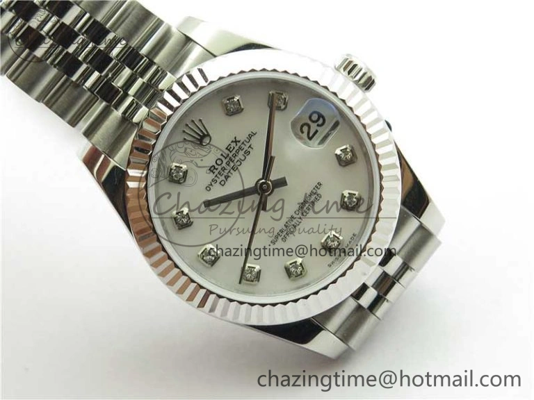Efficient Datejust 31mm 278271 SS BP Maker Best Edition White MOP Crystal Dial on Jubilee Bracelet 10407