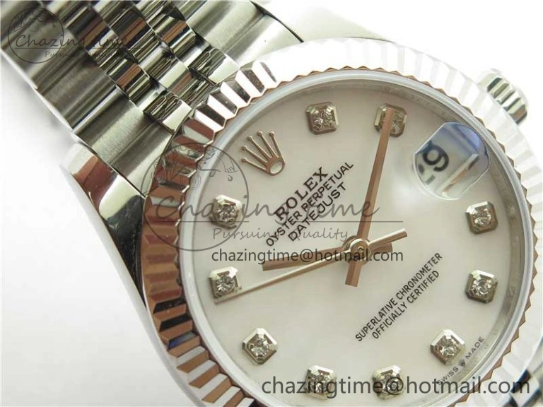 Efficient Datejust 31mm 278271 SS BP Maker Best Edition White MOP Crystal Dial on Jubilee Bracelet 10407