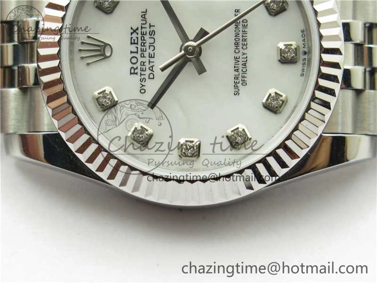 Efficient Datejust 31mm 278271 SS BP Maker Best Edition White MOP Crystal Dial on Jubilee Bracelet 10407