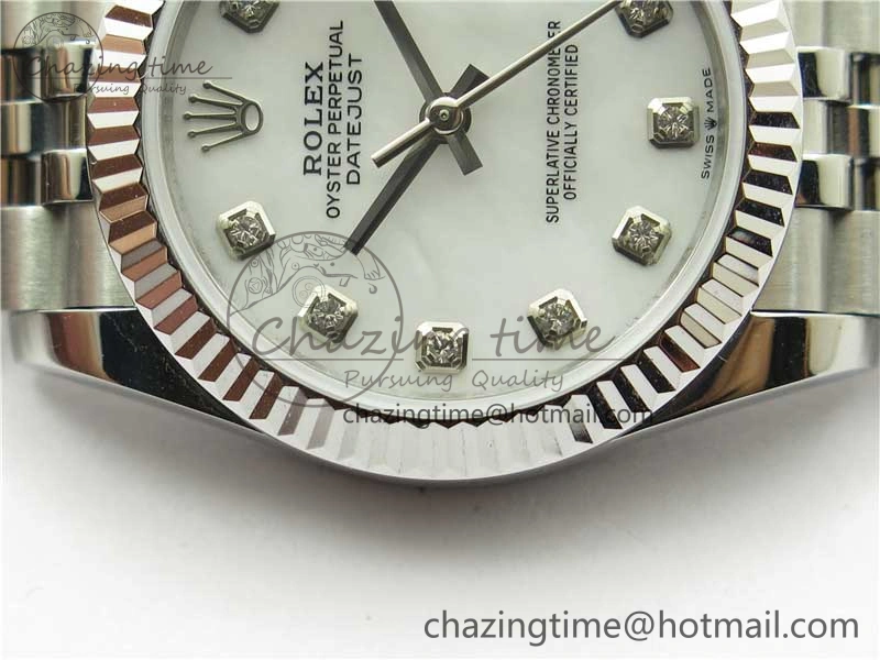 Efficient Datejust 31mm 278271 SS BP Maker Best Edition White MOP Crystal Dial on Jubilee Bracelet 10407