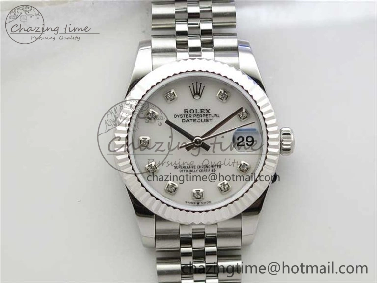 Efficient Datejust 31mm 278271 SS BP Maker Best Edition White MOP Crystal Dial on Jubilee Bracelet 10407