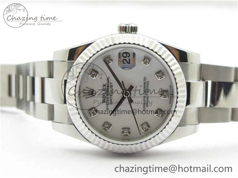 Seasonal Datejust 31mm 278271 SS BP Maker Best Edition White MOP Crystal Dial on Oyster Bracelet 10424