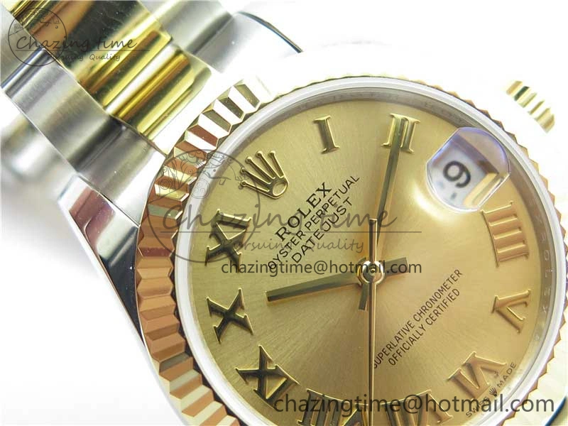 Lightweight Datejust 31mm 278273 SS YG BP Maker Best Edition Gold Roman Dial on SS YG Oyster Bracelet 10388