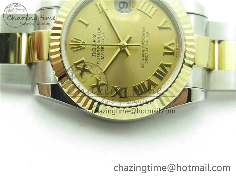 Lightweight Datejust 31mm 278273 SS YG BP Maker Best Edition Gold Roman Dial on SS YG Oyster Bracelet 10388