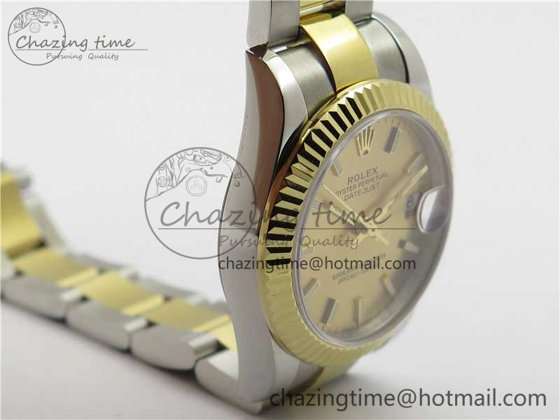 GoAnywhere Datejust 31mm 278273 SS YG BP Maker Best Edition Gold Sticks Markers Dial on SS YG Oyster Bracelet 10386