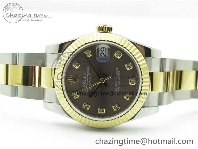 Lightweight Datejust 31mm 278273 SS YG BP Maker Best Edition Gray Diamonds Dial on SS YG Oyster Bracelet 2715