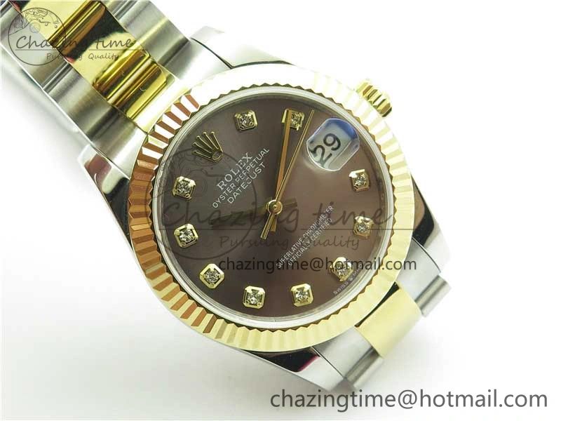 Lightweight Datejust 31mm 278273 SS YG BP Maker Best Edition Gray Diamonds Dial on SS YG Oyster Bracelet 2715
