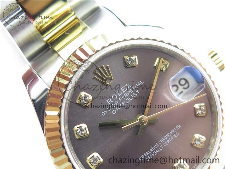 Lightweight Datejust 31mm 278273 SS YG BP Maker Best Edition Gray Diamonds Dial on SS YG Oyster Bracelet 2715