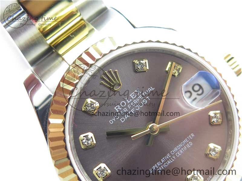 Lightweight Datejust 31mm 278273 SS YG BP Maker Best Edition Gray Diamonds Dial on SS YG Oyster Bracelet 2715