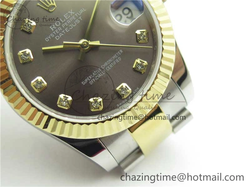 Lightweight Datejust 31mm 278273 SS YG BP Maker Best Edition Gray Diamonds Dial on SS YG Oyster Bracelet 2715