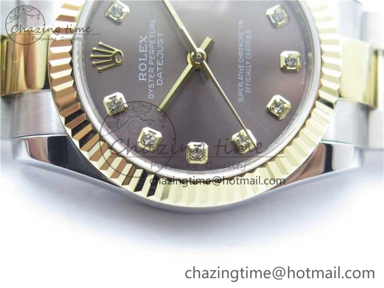 Lightweight Datejust 31mm 278273 SS YG BP Maker Best Edition Gray Diamonds Dial on SS YG Oyster Bracelet 2715
