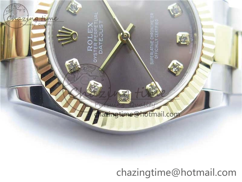 Lightweight Datejust 31mm 278273 SS YG BP Maker Best Edition Gray Diamonds Dial on SS YG Oyster Bracelet 2715