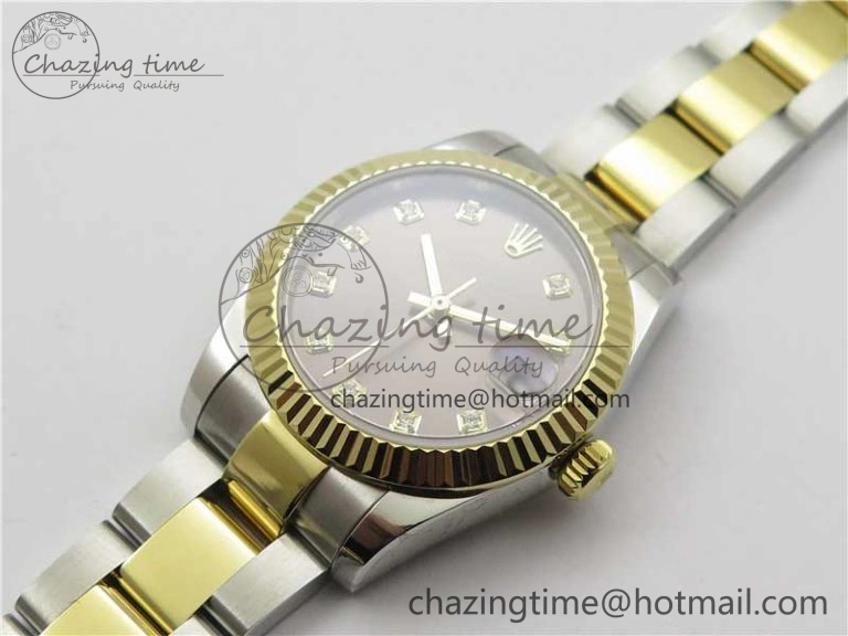 Lightweight Datejust 31mm 278273 SS YG BP Maker Best Edition Gray Diamonds Dial on SS YG Oyster Bracelet 2715