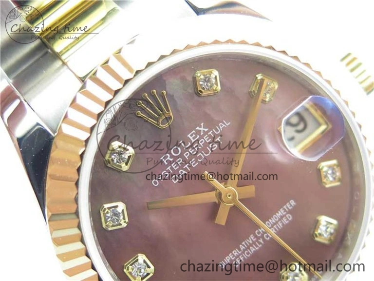 Datejust 31mm 278273 SS YG BP Maker Best Edition Gray MOP Diamonds Dial on SS YG Oyster Bracelet OnTrend 10393