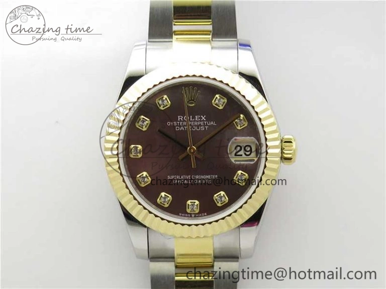 Datejust 31mm 278273 SS YG BP Maker Best Edition Gray MOP Diamonds Dial on SS YG Oyster Bracelet OnTrend 10393