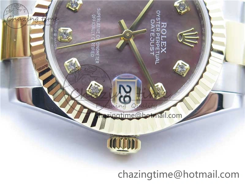 Datejust 31mm 278273 SS YG BP Maker Best Edition Gray MOP Diamonds Dial on SS YG Oyster Bracelet OnTrend 10393