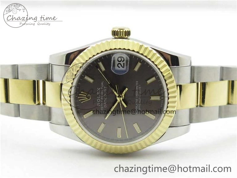 WaterResistant Datejust 31mm 278273 SS YG BP Maker Best Edition Gray Sticks Markers Dial on SS YG Oyster Bracelet 2716