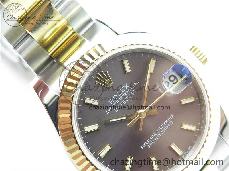 WaterResistant Datejust 31mm 278273 SS YG BP Maker Best Edition Gray Sticks Markers Dial on SS YG Oyster Bracelet 2716