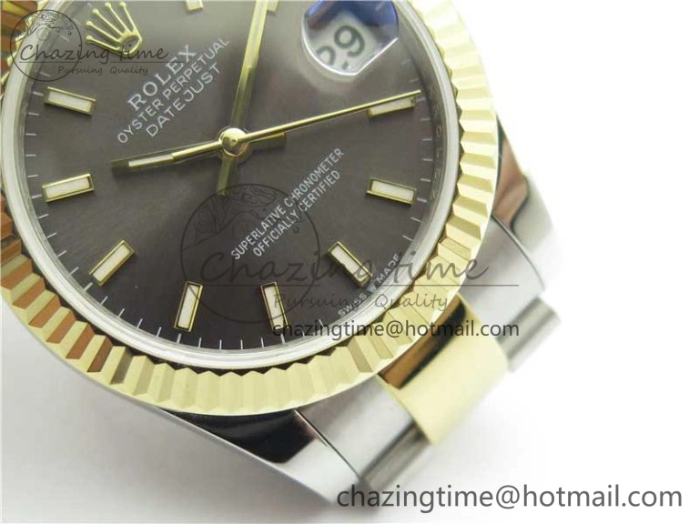 WaterResistant Datejust 31mm 278273 SS YG BP Maker Best Edition Gray Sticks Markers Dial on SS YG Oyster Bracelet 2716
