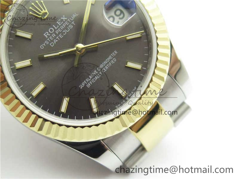 WaterResistant Datejust 31mm 278273 SS YG BP Maker Best Edition Gray Sticks Markers Dial on SS YG Oyster Bracelet 2716