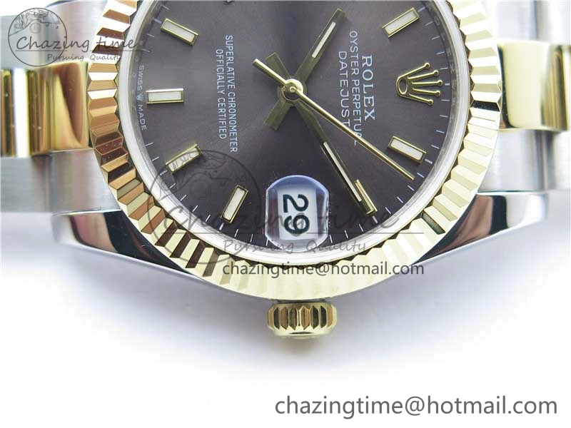 WaterResistant Datejust 31mm 278273 SS YG BP Maker Best Edition Gray Sticks Markers Dial on SS YG Oyster Bracelet 2716
