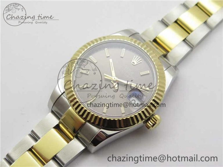 WaterResistant Datejust 31mm 278273 SS YG BP Maker Best Edition Gray Sticks Markers Dial on SS YG Oyster Bracelet 2716