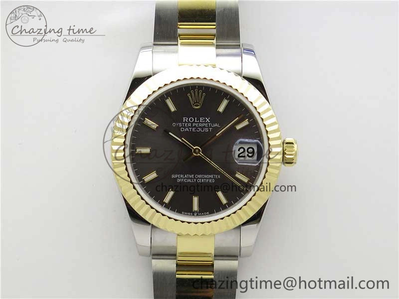 WaterResistant Datejust 31mm 278273 SS YG BP Maker Best Edition Gray Sticks Markers Dial on SS YG Oyster Bracelet 2716