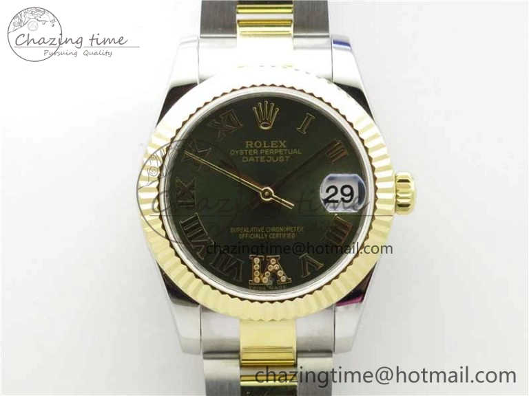 Datejust 31mm 278273 SS YG BP Maker Best Edition Green Roman Dial on SS YG Oyster Bracelet UrbanStyle 10385
