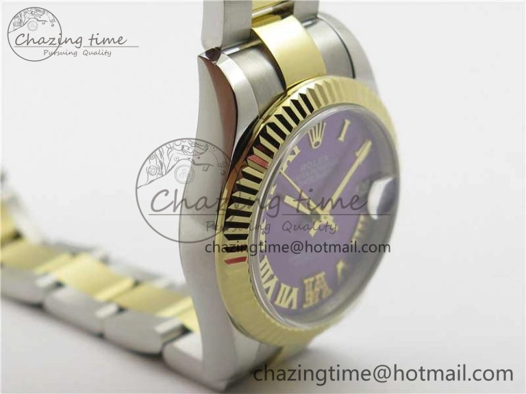 TechFriendly Datejust 31mm 278273 SS YG BP Maker Best Edition Purple Roman Dial on SS YG Oyster Bracelet 2711