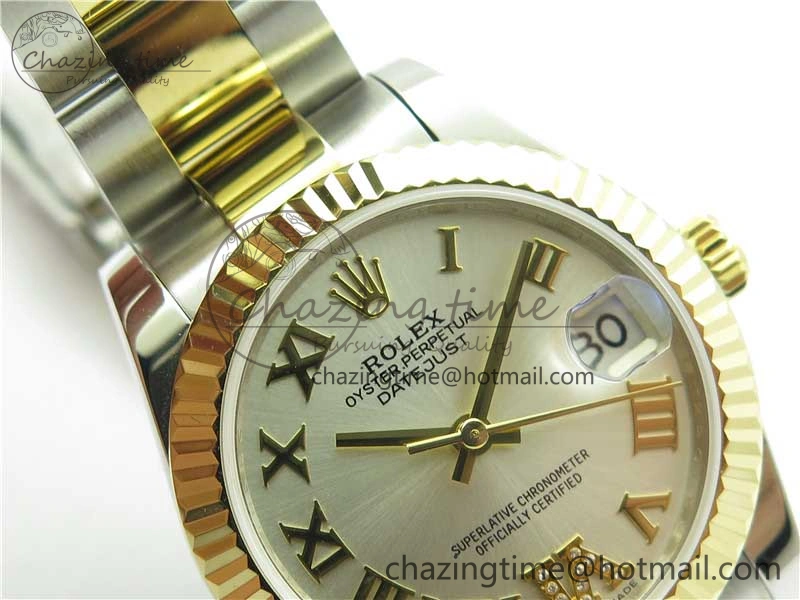 Datejust 31mm 278273 SS YG BP Maker Best Edition Silver Roman Dial on SS YG Oyster Bracelet Affordable 2710