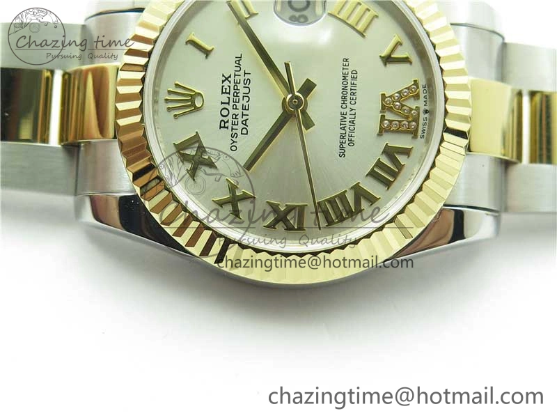 Datejust 31mm 278273 SS YG BP Maker Best Edition Silver Roman Dial on SS YG Oyster Bracelet Affordable 2710