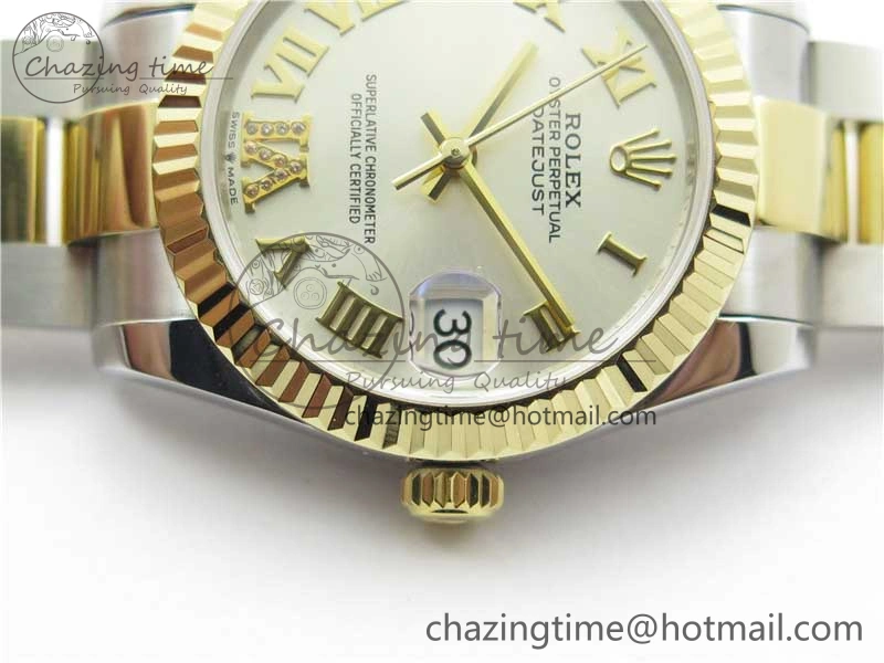 Datejust 31mm 278273 SS YG BP Maker Best Edition Silver Roman Dial on SS YG Oyster Bracelet Affordable 2710