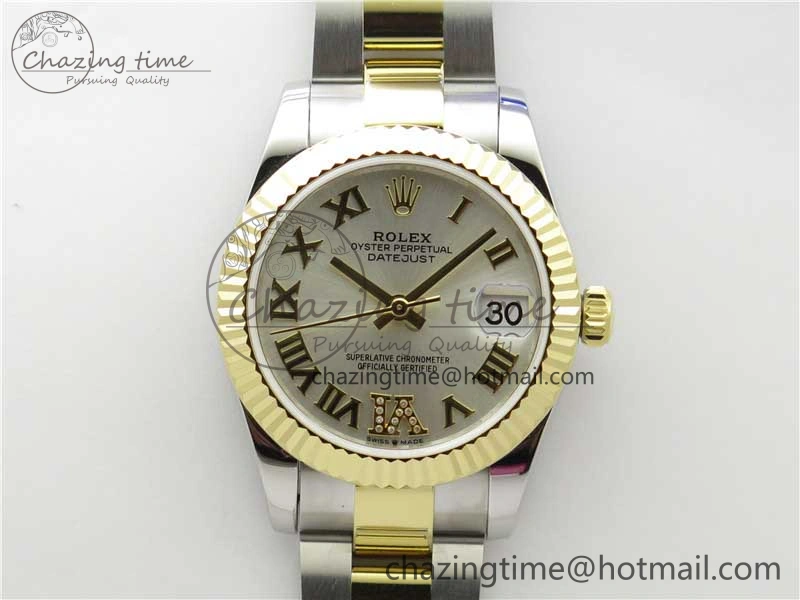 Datejust 31mm 278273 SS YG BP Maker Best Edition Silver Roman Dial on SS YG Oyster Bracelet Affordable 2710