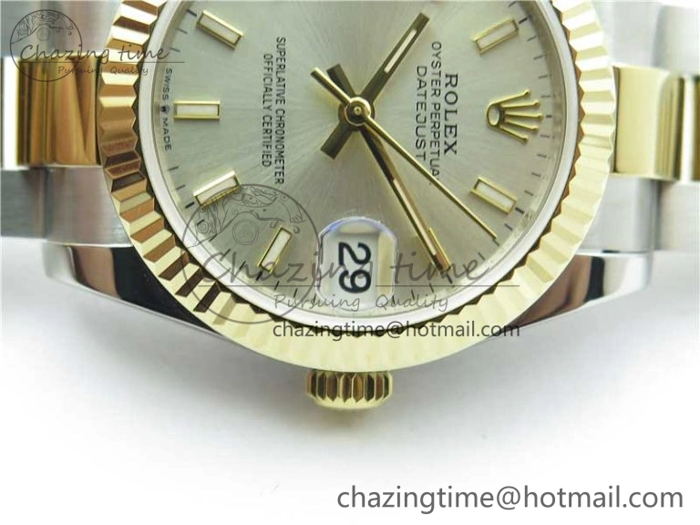 Datejust 31mm 278273 SS YG BP Maker Best Edition Silver Sticks Markers Dial on SS YG Oyster Bracelet Casual 10383