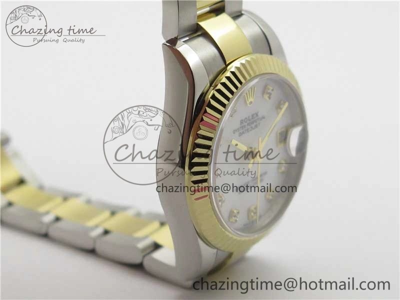 Datejust 31mm 278273 SS YG BP Maker Best Edition White MOP Diamonds Dial on SS YG Oyster Bracelet QuickDry 10396