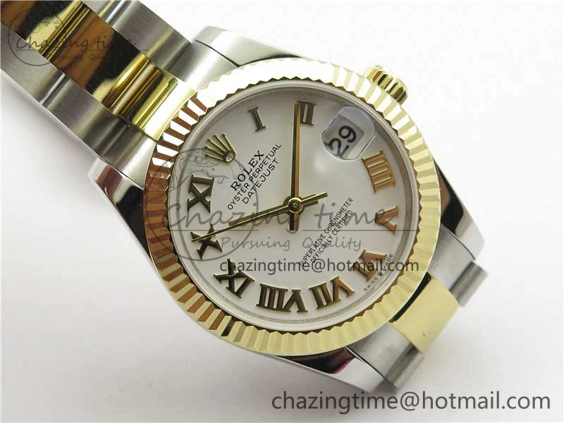 Datejust 31mm 278273 SS YG BP Maker Best Edition White Roman Dial on SS YG Oyster Bracelet Practical 10397