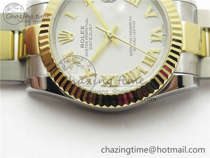 Datejust 31mm 278273 SS YG BP Maker Best Edition White Roman Dial on SS YG Oyster Bracelet Practical 10397