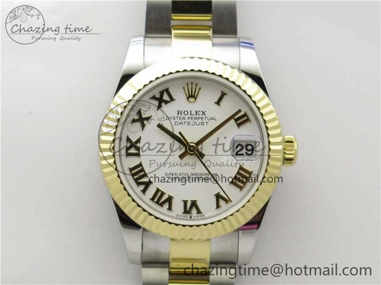 Datejust 31mm 278273 SS YG BP Maker Best Edition White Roman Dial on SS YG Oyster Bracelet Practical 10397