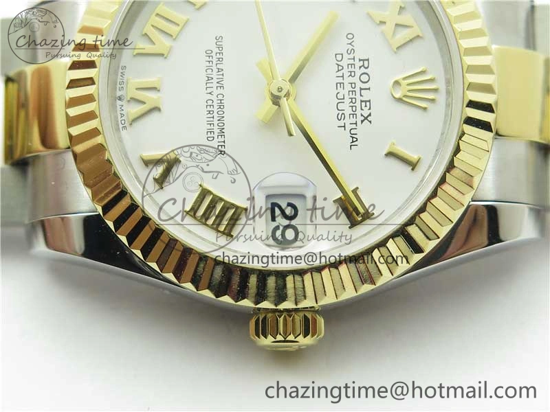 Datejust 31mm 278273 SS YG BP Maker Best Edition White Roman Dial on SS YG Oyster Bracelet Practical 10397